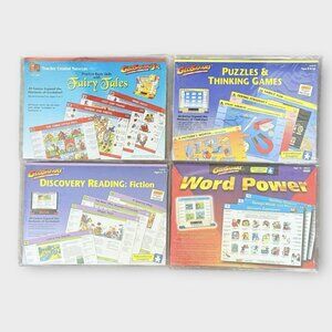GeoSafari Electronic Learning System Game Card Sets New - Lot Of 4